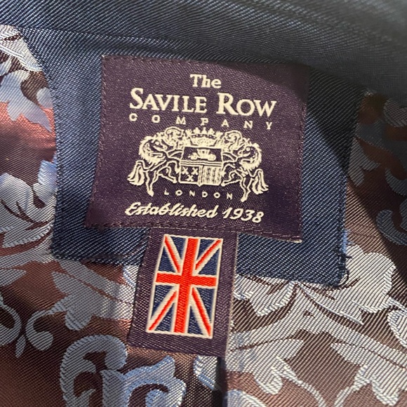 Nordstrom Savile Row 2 Piece Suit Blue 2 Button Jacket Pants 40R - Picture 11 of 14